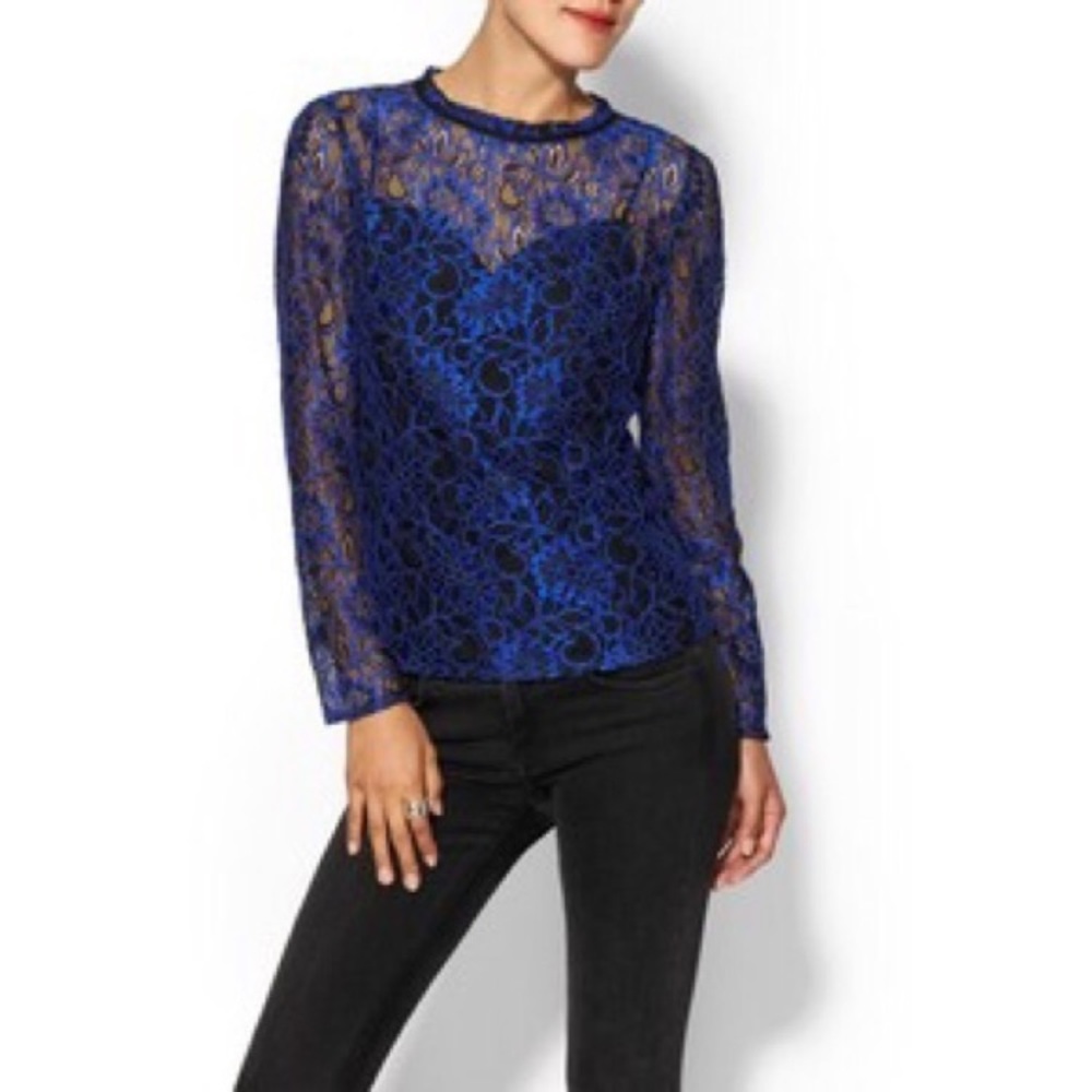 Ted Baker Blue Lace Top - Picture 2 of 6